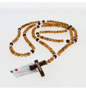 Rosaire Dominicain en bois d'olivier de Bethléem (R15OBCA)