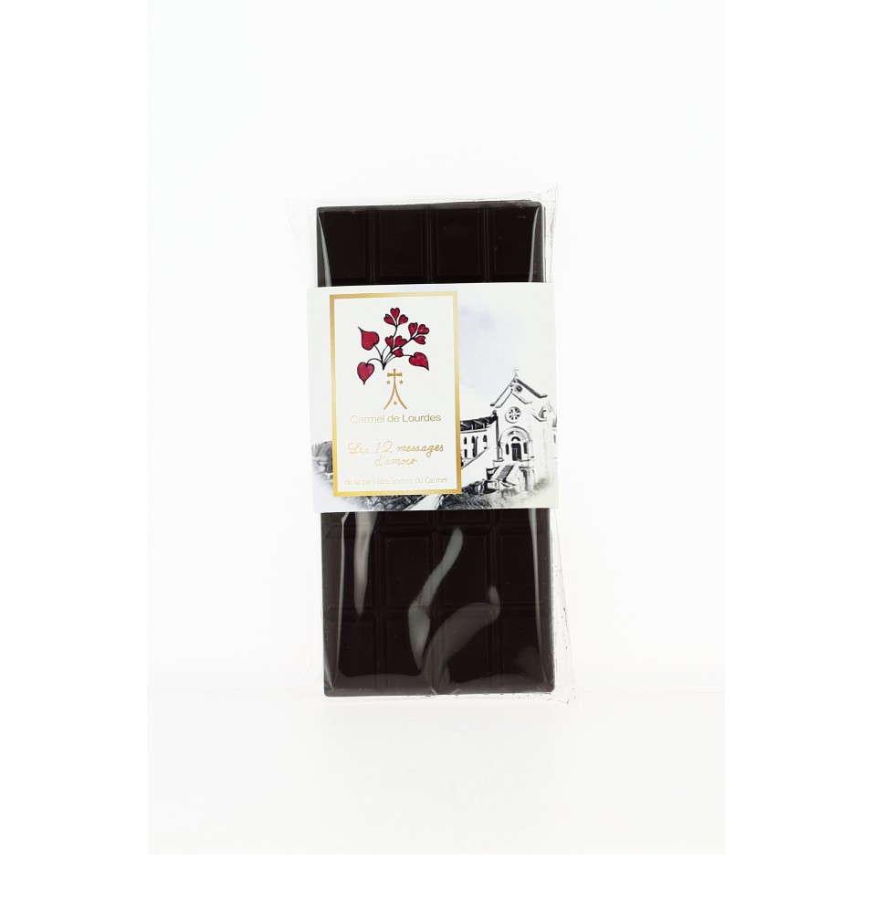 Tablettes de chocolat fin noir avec une carte "Messages d'amour" - (CL-CHOC0002)