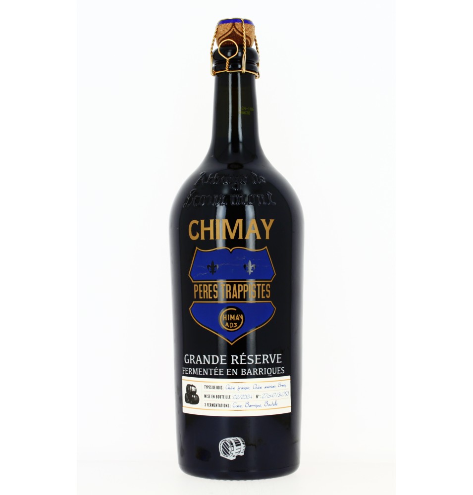 Bière Chimay Bleue Grande Réserve - 3 Fermentations dont Barriques Calvados - 75 cL ~ 2023