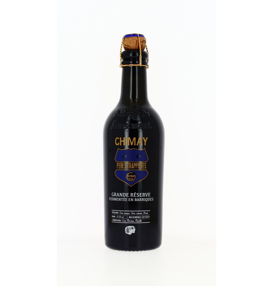 Bière Chimay Bleue Grande Réserve - 3 Fermentations dont Barriques Calvados - 75 cL ~ 2023