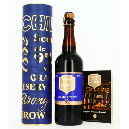 Bière Chimay Bleue Grande Réserve - 3 Fermentations dont Barriques Calvados - 75 cL ~ 2023