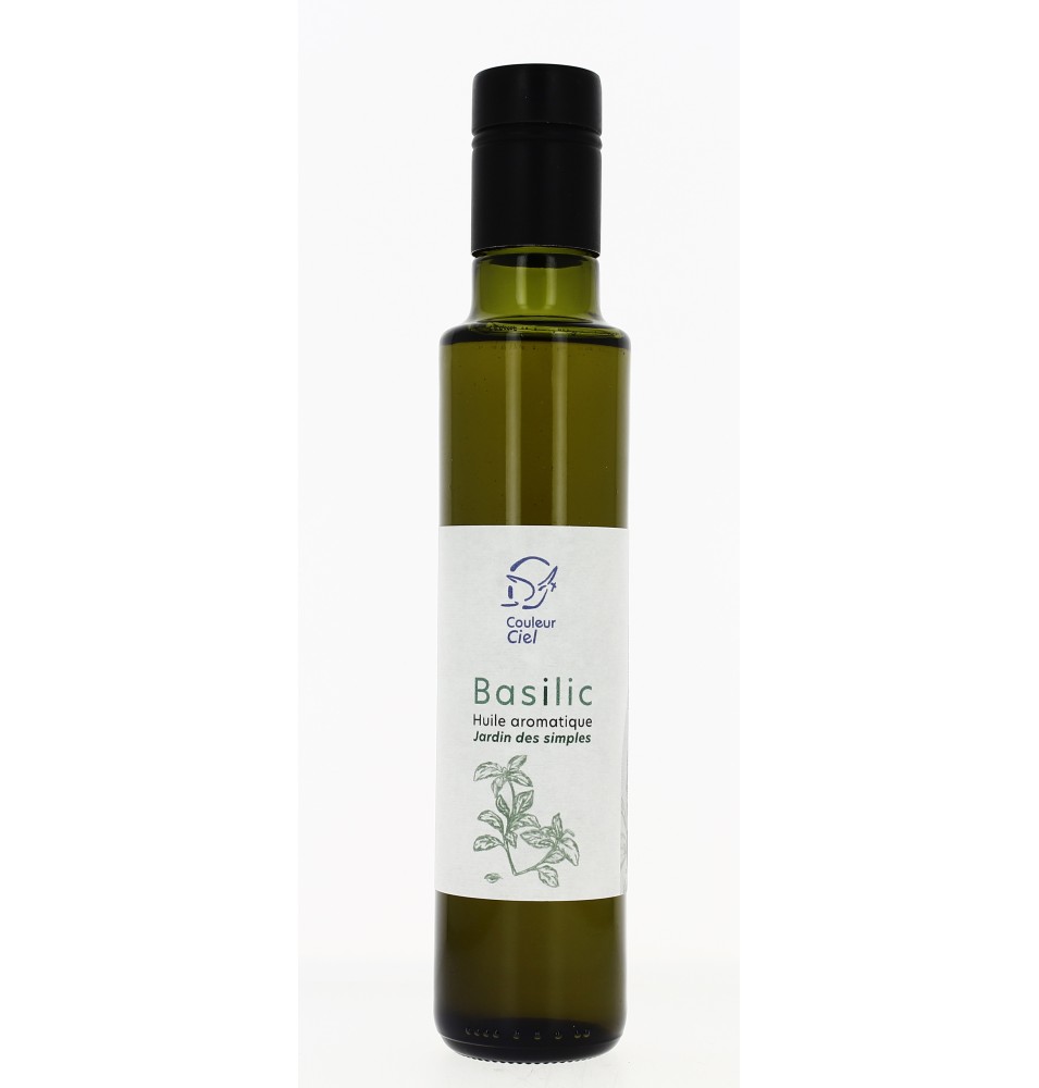 Huile d'Olive vierge extra à l'Huile Essentielle de Basilic BIO