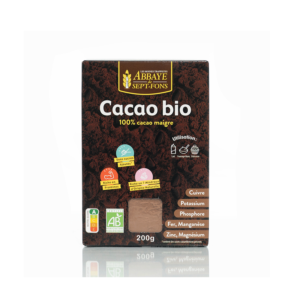 Préparation en poudre Cacao 100% maigre