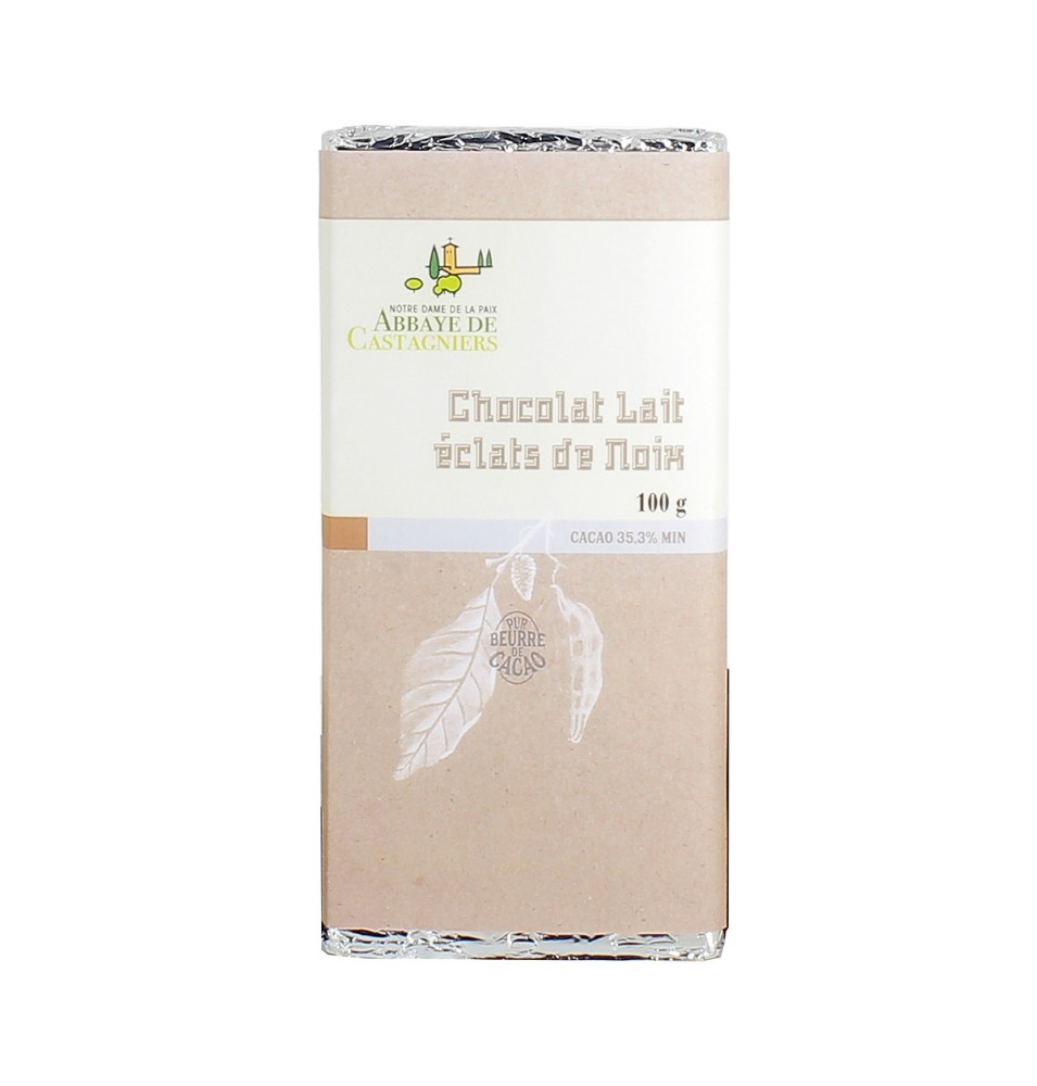 Tablette de chocolat au Lait et éclats de noix
