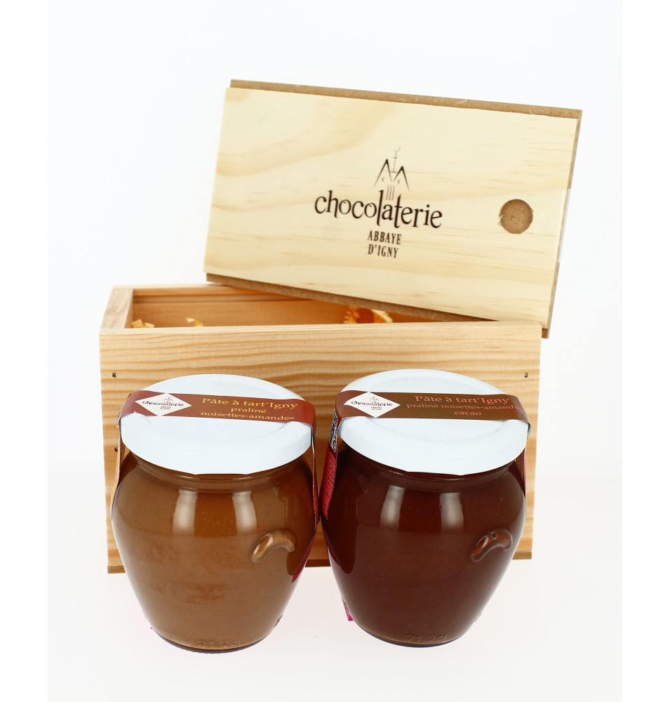 Coffret - Lot 2 pâtes à tartiner - praliné-cacao