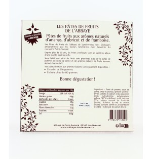 Pâtes de Fruits - Ananas, abricot et Framboise - 300 g
