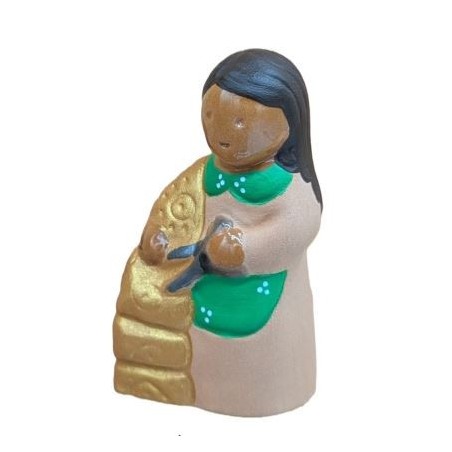 CRECHE B2 N° Le Mécanicien - Santon en terre cuite (8cm) nouveauté Noël 2024