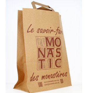 Sac "Le savoir-faire Monastique "papier kraft naturel