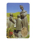 Carte plastifiée avec prière et poinçon Notre Dame de la Salette de la Réunion
