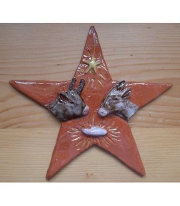 Bas-Relief Crèche Etoile en céramique émaillée - (SC-CEem)