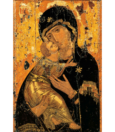 Icône Religieuse de la Vierge de Vladimir - (FL-G103B)