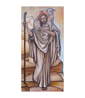 Icône religieuse du Bon Pasteur : la brebis retrouvée - (FL-G9128)