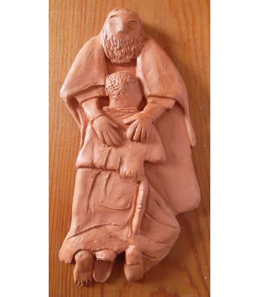 Bas-Relief "fils prodigue" en terre cuite - (SC-FP)