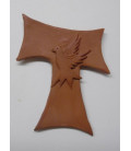 Croix Franciscaine "Pace e Bene" en Terre Cuite - (SC-PB)