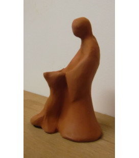 François et le Loup en Terre Cuite - (SC-FL)