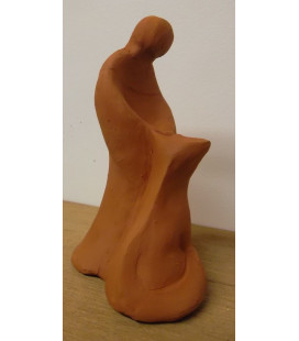 François et le Loup en Terre Cuite - (SC-FL)