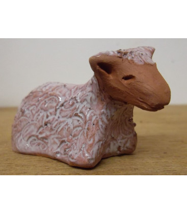Mouton en Terre Cuite, Émaillé - (SC-MOUem)