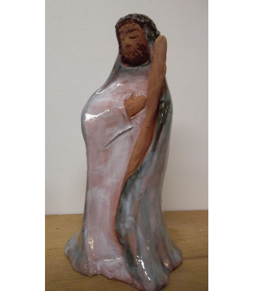 Saint Joseph en Terre Cuite Émaillée - (SC-SJem)