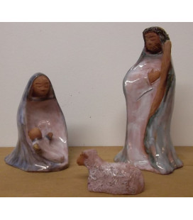 Saint Joseph en Terre Cuite Émaillée - (SC-SJem)