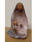 Vierge à l'Enfant, en terre cuite émaillée - (SC-VEem)