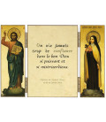 Triptyque religieux de sainte Thérèse de l'Enfant-Jésus sur la confiance - (FL-TRT37A)