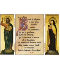 Triptyque religieux de ste Thérèse de l'Enfant-Jésus sur l'action de grâce - (FL-TRT39)