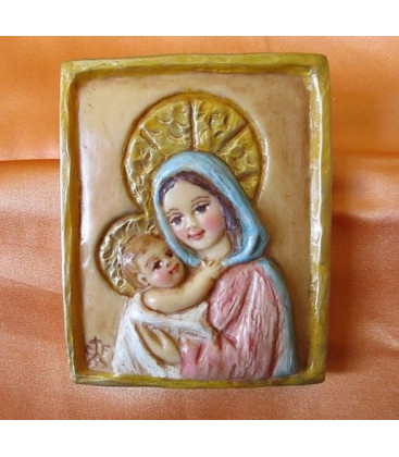 Icône en cire "Vierge à l'Enfant" - (CF CPL VEB)