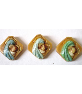 Médaillon losange - bleu - (CF CM1B)