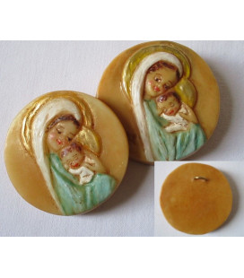 Médaillon rond visages de face - (CF CM6B)