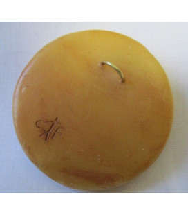 Médaillon rond visages de profil - Orange - (CF CM7PS)