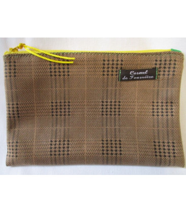 Pochette Prince de Galles zip Jaune - (CF OPG FJ)