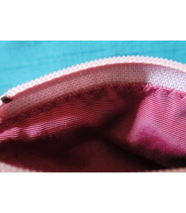 Trousse doublée « Roses » Bleu/Rose - (CF OTCR BP20)