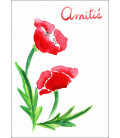 Carte Coquelicot amitié - (CM-CA02)