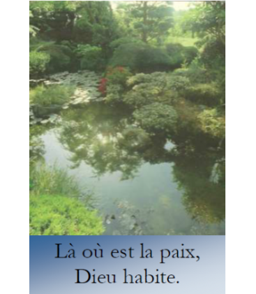 Marque page photographie nature la ou est la paix dieu habite amour pour tous Artisanat monastique - (NE-ima-31)