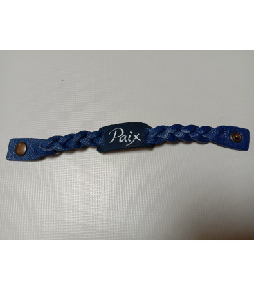 Bracelet en cuir bleu marine - (JE-BR01)