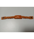 Bracelet en cuir marron clair - (JE-BR03)