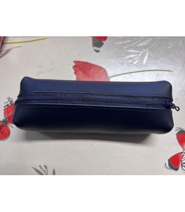 Grande trousse en cuir bleu marine - (JE-TRG01)