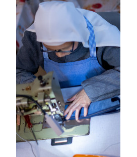 Grande trousse en cuir bleu marine - (JE-TRG01)