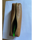 Grande trousse en cuir marron clair - (JE-TRG02)