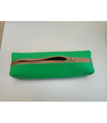 Grande trousse en cuir vert - (JE-TRG04)