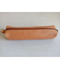 Petite trousse en cuir marron clair - (JE-TRP02)