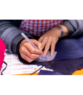 Porte-monnaie en cuir d'agneau orange - (JE-PM02)