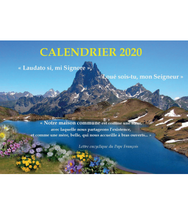 Calendrier 2020 création carmel de nevers artisanale  echo a laudato si pape Artisanat monastique - (NE cal 3)
