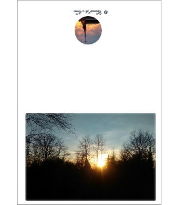 Carte nature un clin d'œil sur la beauté qui nous entoure avec un coucher de soleil Artisanat monastique - (NE c-p 9)