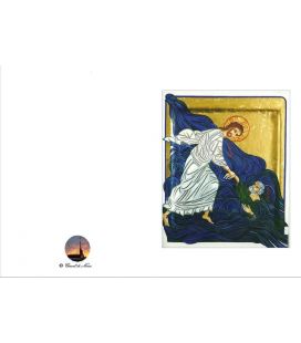 Carte Icône - Jésus marche sur la mer redonner un sens à la prière et confiance à l'amour - (N- c-ic-16)