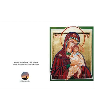 Carte Icône - Vierge de tendresse avec Enfant Jésus - (NE-c-ic-3)