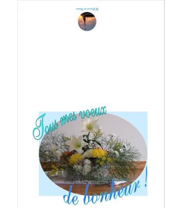 Carte de voeux de mariage - (NE-c-o-7)