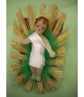 Crèche cadeau religieux Enfant-Jésus en cire 8 cms travail artistique Artisanat monastique - (NE enf. 2)