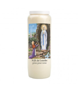 Bougie de neuvaine Notre Dame de Lourdes