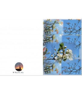 Carte amitié création du carmel en composition floral artistique et beauté de la nature Artisanat monastique - (NE-c-art-1)